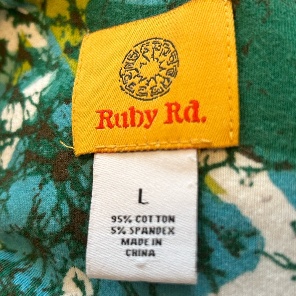Ruby Rd. Top L In A Green Multicolor Print. Susan… - image 6